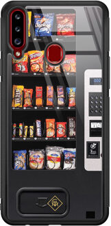 Casimoda Samsung Galaxy A20s glazen hardcase - Snoepautomaat Multi