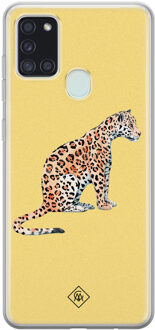Casimoda Samsung Galaxy A21s siliconen hoesje - Leo wild Mint