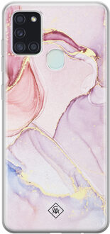 Casimoda Samsung Galaxy A21s siliconen hoesje - Purple sky Blauw