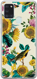 Casimoda Samsung Galaxy A21s siliconen hoesje - Sunflowers Multi