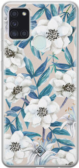 Casimoda Samsung Galaxy A21s siliconen telefoonhoesje - Touch of flowers Multi