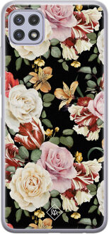 Casimoda Samsung Galaxy A22 5G siliconen hoesje - Flowerpower Multi