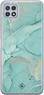 Casimoda Samsung Galaxy A22 5G siliconen hoesje - Touch of mint