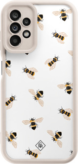 Casimoda Samsung Galaxy A23 beige case - Bee happy