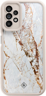 Casimoda Samsung Galaxy A23 beige case - Marmer goud