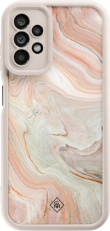 Casimoda Samsung Galaxy A23 beige case - Marmer waves