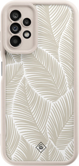 Casimoda Samsung Galaxy A23 beige case - Palmy leaves beige