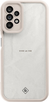 Casimoda Samsung Galaxy A23 beige case - Vive la vie