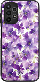Casimoda Samsung Galaxy A23 hoesje - Floral violet Paars