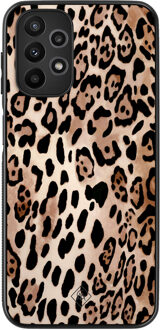 Casimoda Samsung Galaxy A23 hoesje - Golden wildcat Zwart
