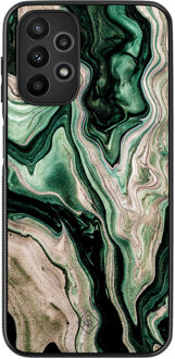 Casimoda Samsung Galaxy A23 hoesje - Green waves Groen