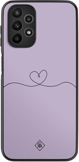 Casimoda Samsung Galaxy A23 hoesje - Hart lila Bruin/beige