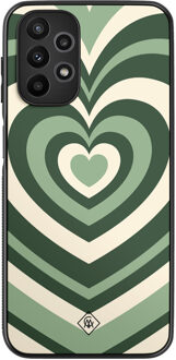 Casimoda Samsung Galaxy A23 hoesje - Hart swirl groen