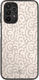 Casimoda Samsung Galaxy A23 hoesje - Ivory abstraction Bruin/beige