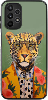 Casimoda Samsung Galaxy A23 hoesje - Luipaard hipster Groen
