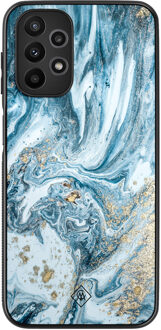 Casimoda Samsung Galaxy A23 hoesje - Marble sea Blauw