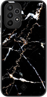 Casimoda Samsung Galaxy A23 hoesje - Marmer zwart Zwart, Goudkleurig