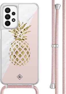 Casimoda Samsung Galaxy A23 hoesje met koord - Ananas Roze