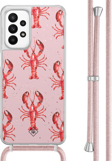 Casimoda Samsung Galaxy A23 hoesje met koord - Lobster Roze