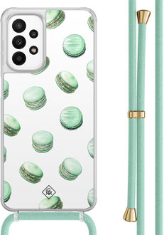 Casimoda Samsung Galaxy A23 hoesje met koord - Macarons Mint