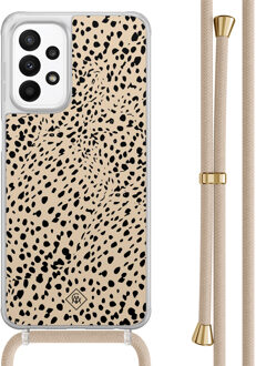 Casimoda Samsung Galaxy A23 hoesje met koord - Spot on Bruin/beige