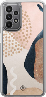 Casimoda Samsung Galaxy A23 hybride hoesje - Abstract dots Bruin/beige