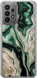 Casimoda Samsung Galaxy A23 hybride hoesje - Green waves Groen
