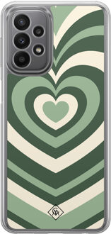 Casimoda Samsung Galaxy A23 hybride hoesje - Groen hart swirl