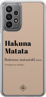 Casimoda Samsung Galaxy A23 hybride hoesje - Hakuna matata Bruin/beige