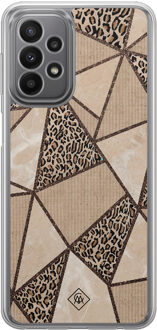 Casimoda Samsung Galaxy A23 hybride hoesje - Leopard abstract Bruin/beige