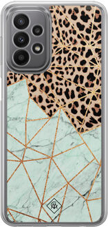Casimoda Samsung Galaxy A23 hybride hoesje - Luipaard marmer mint