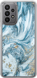 Casimoda Samsung Galaxy A23 hybride hoesje - Marble sea Blauw