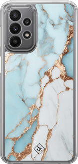Casimoda Samsung Galaxy A23 hybride hoesje - Marmer lichtblauw