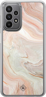 Casimoda Samsung Galaxy A23 hybride hoesje - Marmer waves Bruin/beige