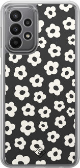 Casimoda Samsung Galaxy A23 hybride hoesje - Retro bloempjes Zwart