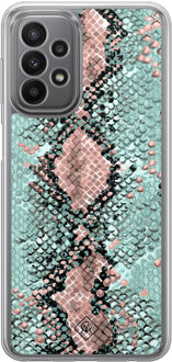 Casimoda Samsung Galaxy A23 hybride hoesje - Snake pastel Groen