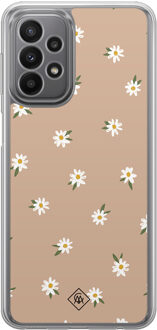 Casimoda Samsung Galaxy A23 hybride hoesje - Sweet daisies Bruin/beige