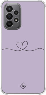 Casimoda Samsung Galaxy A23 shockproof hoesje - Hart lila Paars