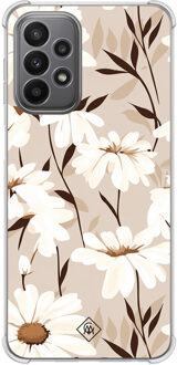 Casimoda Samsung Galaxy A23 shockproof hoesje - In bloom Bruin/beige
