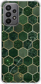 Casimoda Samsung Galaxy A23 shockproof hoesje - Kubus groen