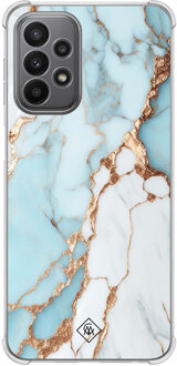 Casimoda Samsung Galaxy A23 shockproof hoesje - Marmer lichtblauw