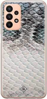 Casimoda Samsung Galaxy A23 siliconen hoesje - Oh my snake Blauw