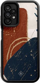 Casimoda Samsung Galaxy A23 zwarte case - Abstract terracotta