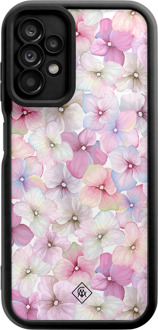 Casimoda Samsung Galaxy A23 zwarte case - Hortensia