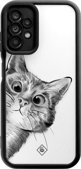 Casimoda Samsung Galaxy A23 zwarte case - Kat kiekeboe