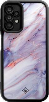Casimoda Samsung Galaxy A23 zwarte case - Marmer paars
