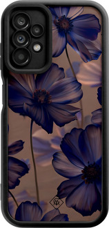 Casimoda Samsung Galaxy A23 zwarte case - Twilight petals