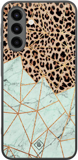 Casimoda Samsung Galaxy A26 hoesje - Luipaard marmer mint Bruin/beige, Mint