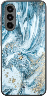 Casimoda Samsung Galaxy A26 hoesje - Marble sea Blauw