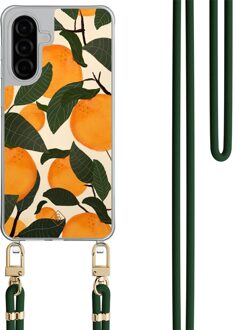 Casimoda Samsung Galaxy A26 hoesje met groen koord - Orange garden